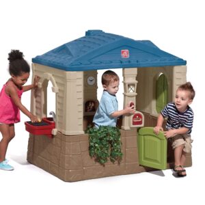 Casita Ordenada Techo Azul Oscuro